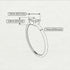 Two Tones Minimalist Emerald Cut Black Diamond Ring - Isla No. 20